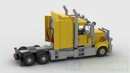 Lego delivery road train