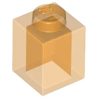 Brick 1 x 1 / Trans-Orange
