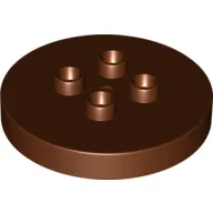 Duplo Plate Round 4 x 4 [aka Table] / Reddish Brown