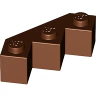 Brick Wedged 3 x 3 Facet / Reddish Brown