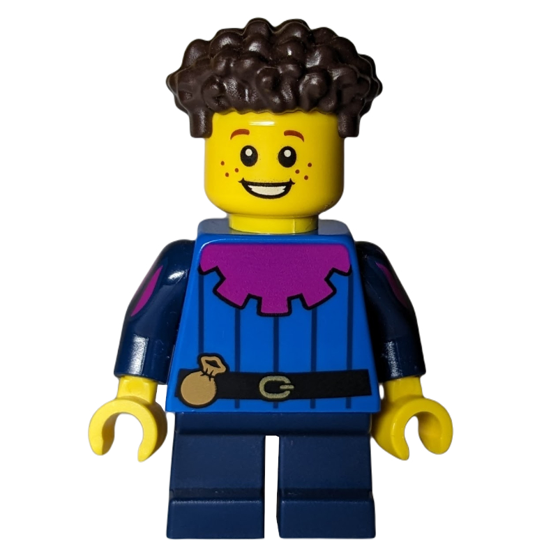 Lego Troubadour Boy, Dark Blue Short Legs
