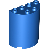 Lego Cylinder Half 2 x 4 x 4 / Blue