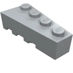 Brick Wedged, Angled 4 x 2 Right / Light Bluish Gray