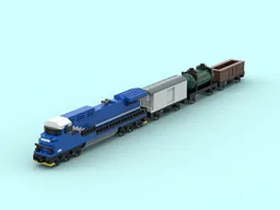 4 Wide Conrail GE Freight Train