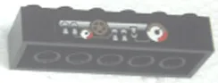 Brick 2 x 6 with Gauges and Pipes Pattern (Sticker) - My Own Train Sets