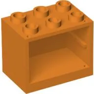 Cupboard 2 x 3 x 2 with Hollow Studs / Orange