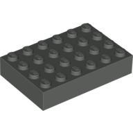 Lego Brick 4 x 6 / Dark Gray