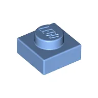 Plate 1 x 1 / Medium Blue