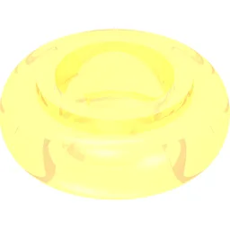 Clikits Bead, Ring, Thick Small with Hole / Trans-Fire Yellow