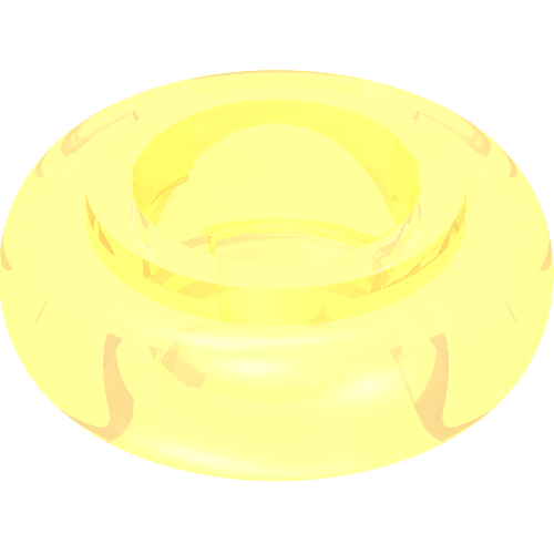 Lego Clikits Bead, Ring, Thick Small with Hole / Trans-Fire Yellow
