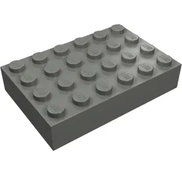 Brick 4 x 6 / Dark Bluish Gray