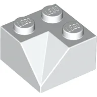 Brick Sloped 45° 2 x 2 Double Concave / White