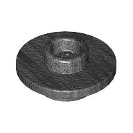 Lego Equipment Cup / Teacup Saucer with Recessed Stud on Top [PLAIN] / Pearl Titanium