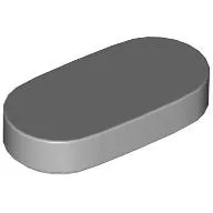 Tile Round 1 x 2 / Light Bluish Gray