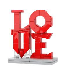 LOVE Sculpture - Minifig Scale