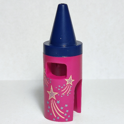 Lego Costume Crayon with Dark Blue Tip and Stars Print / Magenta