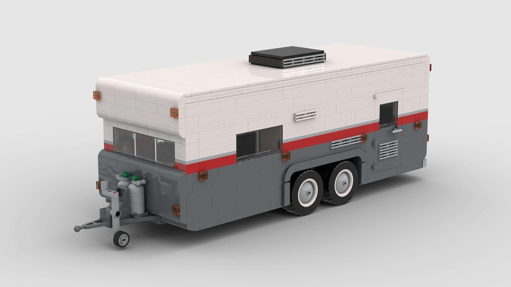 Lego 80s Camper Trailer / Caravan In Icons/Creator Expert Vehicle Style