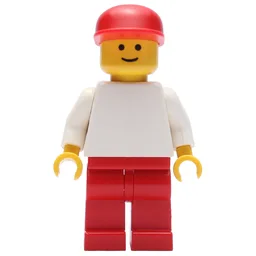 Man, White Torso, Red Legs, Red Cap (3626b Head)