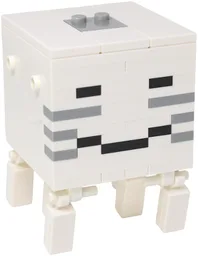 Minecraft Ghast, Happy, Closed Mouth - Brick Built