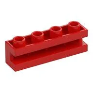 Brick Special 1 x 4 with Groove / Red