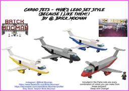 1980's Style Cargo Jet Airplane