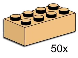 2 x 4 Tan Bricks