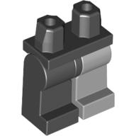 Lego Hips and Light Bluish Gray Left Leg, Black Right Leg / Black