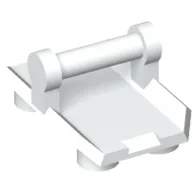 Plate Special / Shield Rectangular with 4 Studs, Handle / White