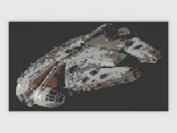 Mosaic of the legendary Millenium Falcon