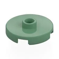 Plate Special Round 2 x 2 with Center Stud (Jumper Plate) / Sand Green