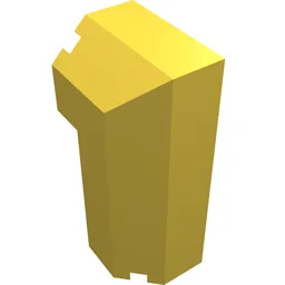 Brick Special Octagonal 2 x 2 x 3 1/3 Corner / Yellow