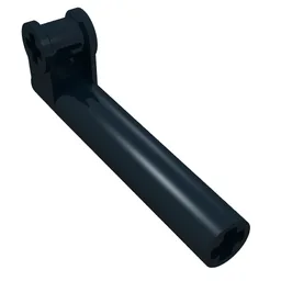 Technic Axle and Pin Connector, Perpendicular with Extension / Black