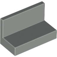 Lego Panel 1 x 2 x 1 [Square Corners] / Light Gray