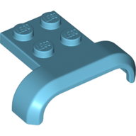 Lego Wheel Arch, Mudguard 3 x 4 with 2 x 2 Plate / Medium Azure