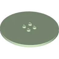 Plate Special Round 8 x 8 with 2 x 2 Center Studs with Groove / Light Green
