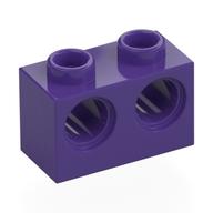 Lego Technic Brick 1 x 2 [2 Pin Holes] / Dark Purple