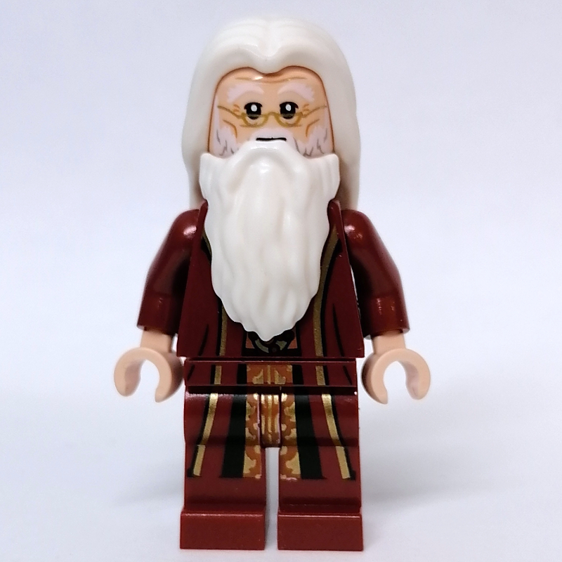 Lego Albus Dumbledore, Dark Red Robes, White Hair and Beard