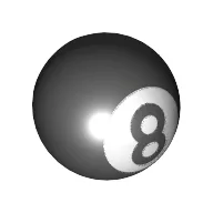 Technic Ball Joint with 8-Ball Print