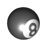Lego Technic Ball Joint, 8-Ball Print