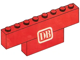 Stickered Assembly 8 x 1 x 2 with 'DB' Pattern (Sticker) - Set 7740-1