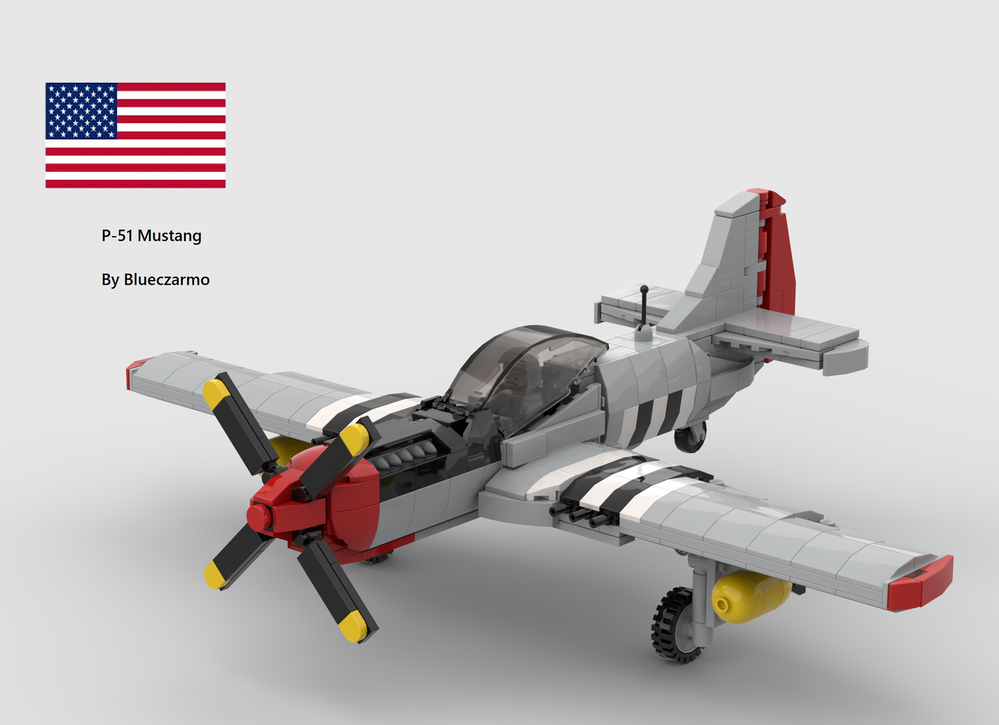 Lego P-51 Mustang - WW2 American Fighter Plane
