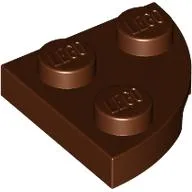 Plate Round Corner 2 x 2 / Reddish Brown