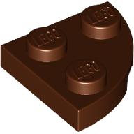 Lego Plate Round Corner 2 x 2 / Reddish Brown