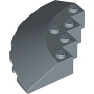 Brick Round Corner 6 x 6 with 33° Slope and Facet Cutout / Sand Blue