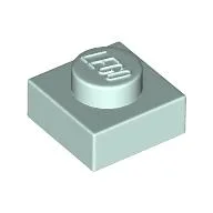Plate 1 x 1 / Light Aqua