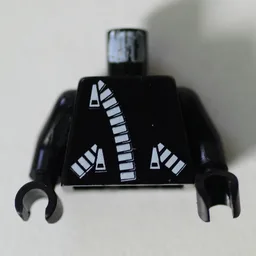 Torso, Jacket, Zipper, 2 Zipper Pockets Print, Black Arms and Hands / Black