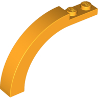 Lego Brick Arch 1 x 6 x 3 1/3 Curved Top / Bright Light Orange