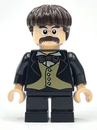 Professor Filius Flitwick, Black Suit with Printed Bow Tie