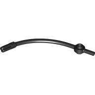 Lego Bar Curved with Axle End and 1 x 1 Round Plate / Black