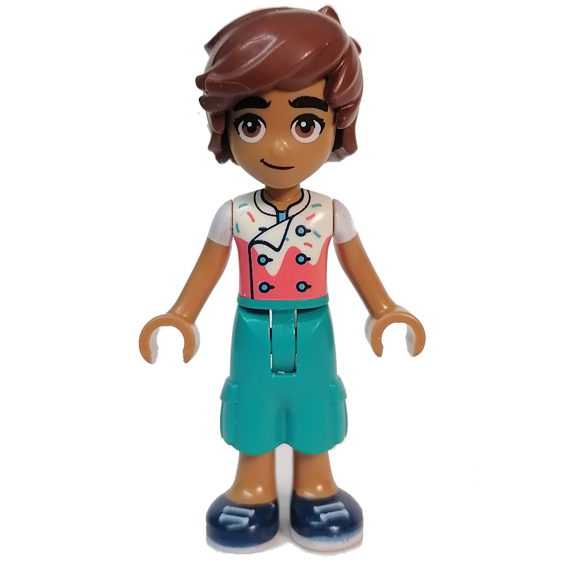 Lego Leo - White/Coral Top, Dark Turquoise Pants